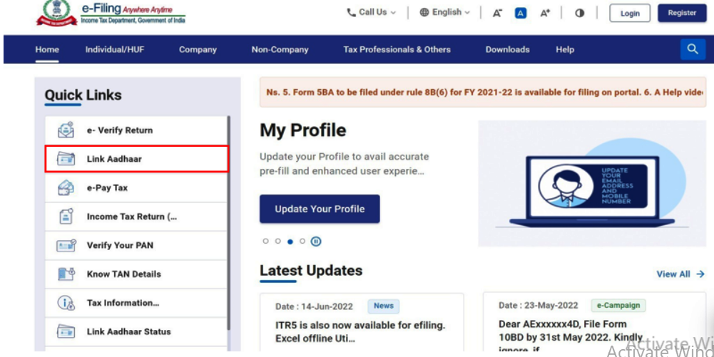 How to Link Pan card with Aadhaar - Online step by step easily