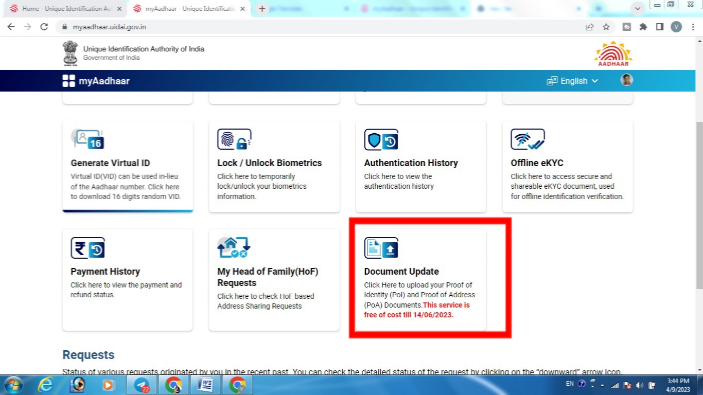How to Update Aadhaar card online on free