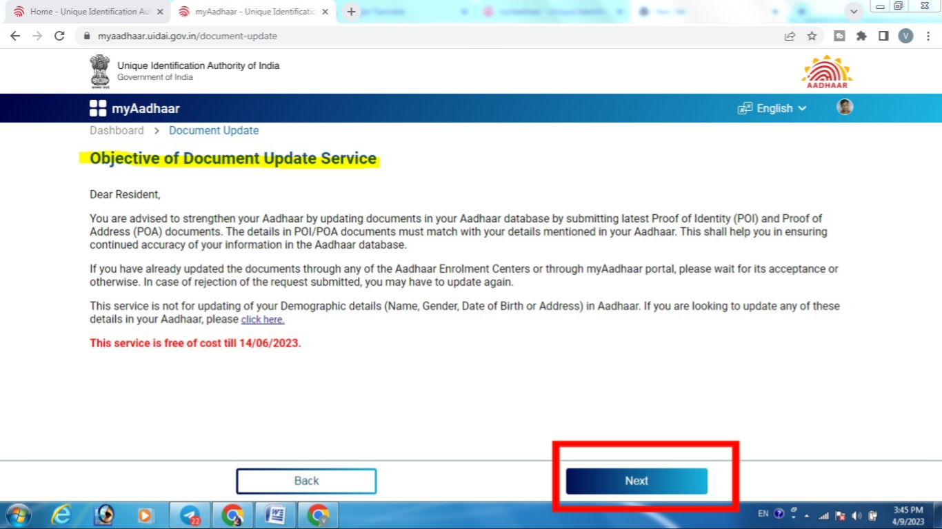 How to Update Aadhaar card online on free